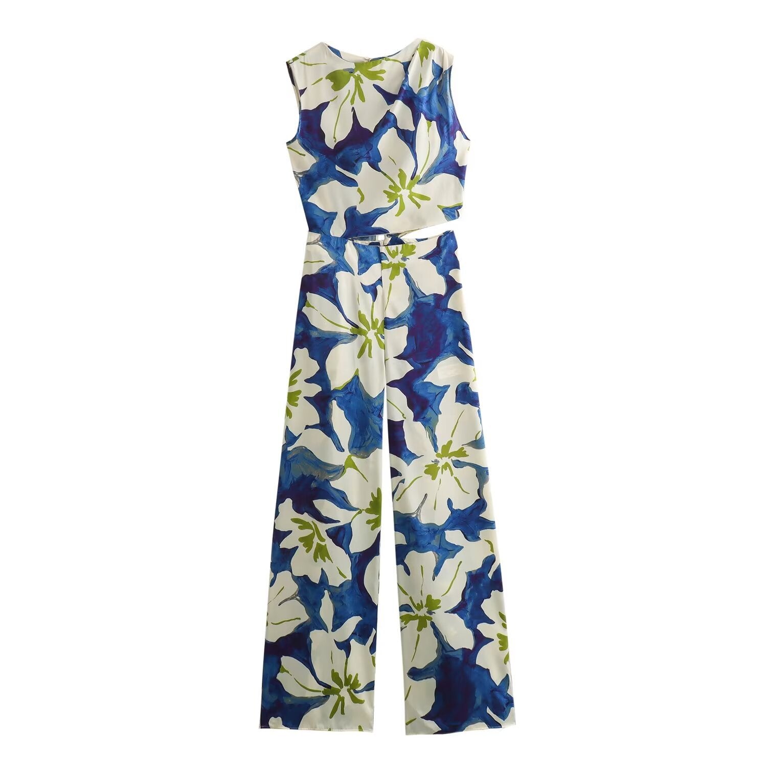Flower Printing Casual Jumpsuit