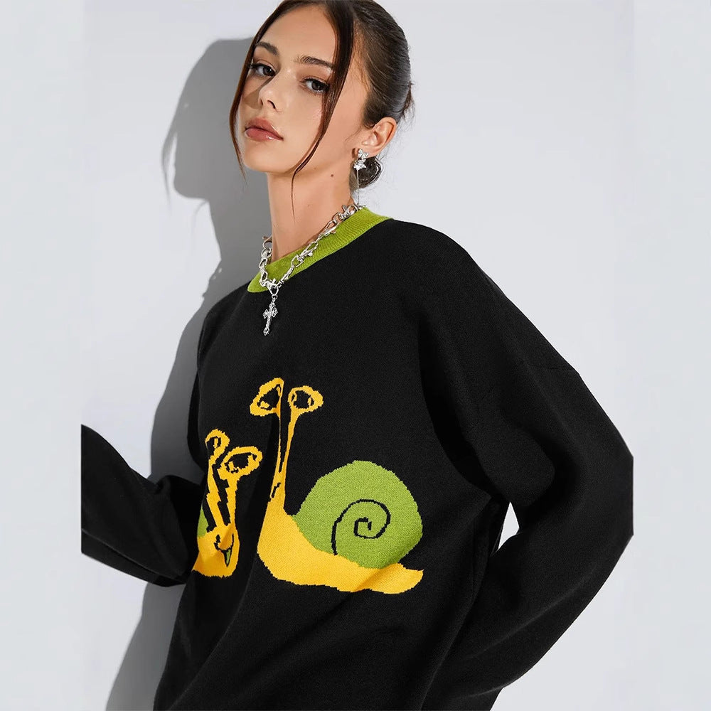 Autumn And Winter Round Neck Pullover Sweater
