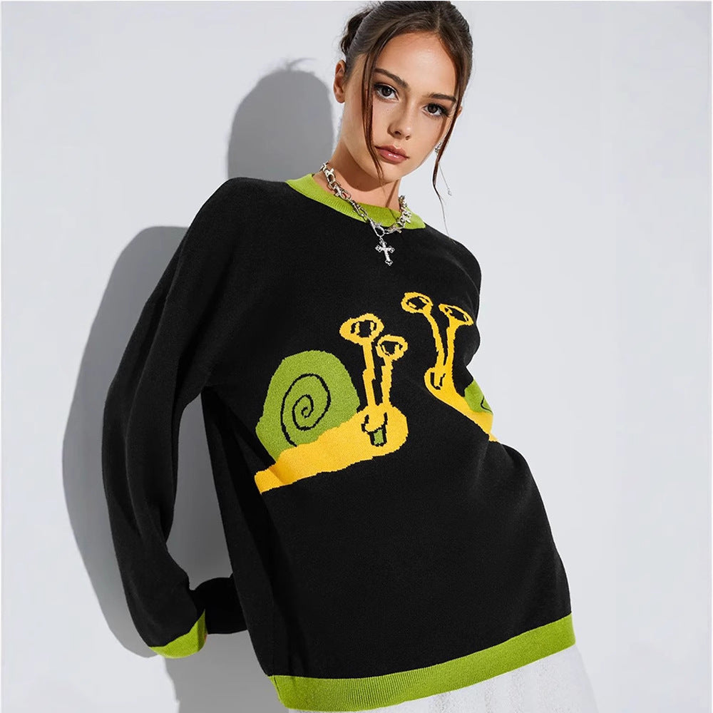 Autumn And Winter Round Neck Pullover Sweater