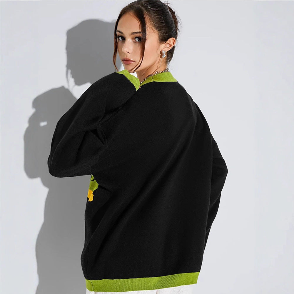 Autumn And Winter Round Neck Pullover Sweater