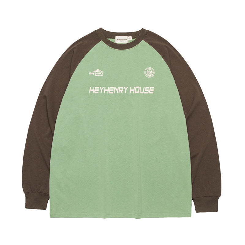 Fashion Colorblock Loose Casual Pullover Women