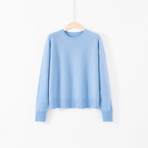 Crew-neck Long-sleeve Top Relaxed-fit Base Layer